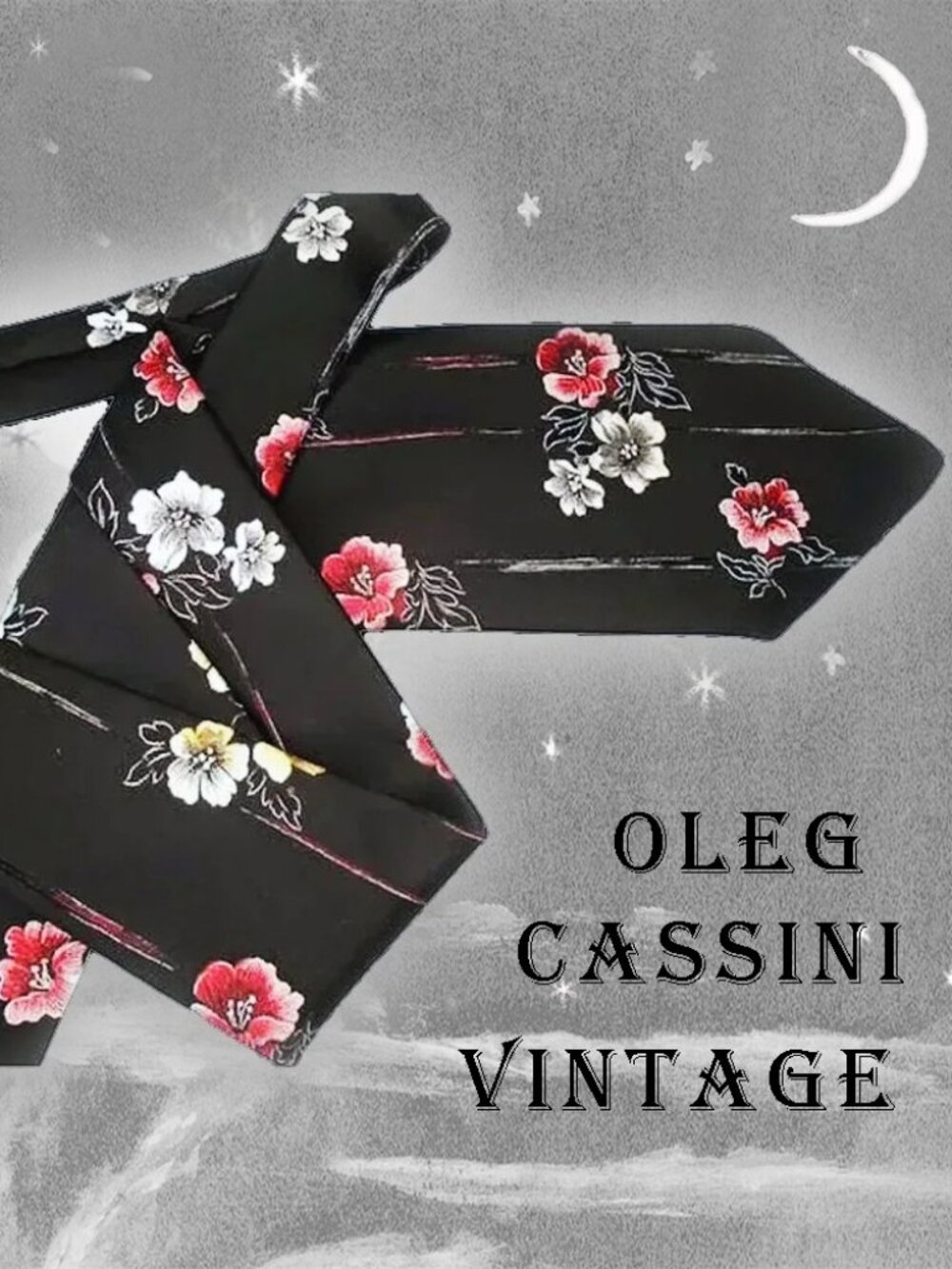 Vintage Designer Tie Oleg Cassini Groom Wedding Guest Formal Necktie